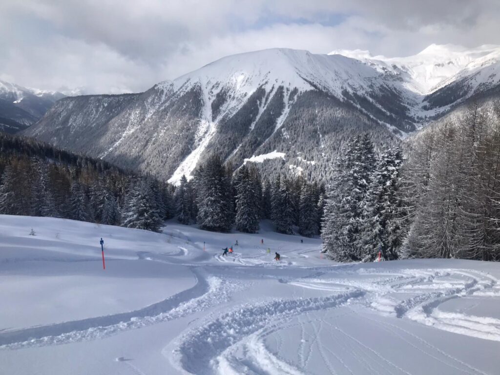 Tiefschneeabfahrt, Davos Glaris